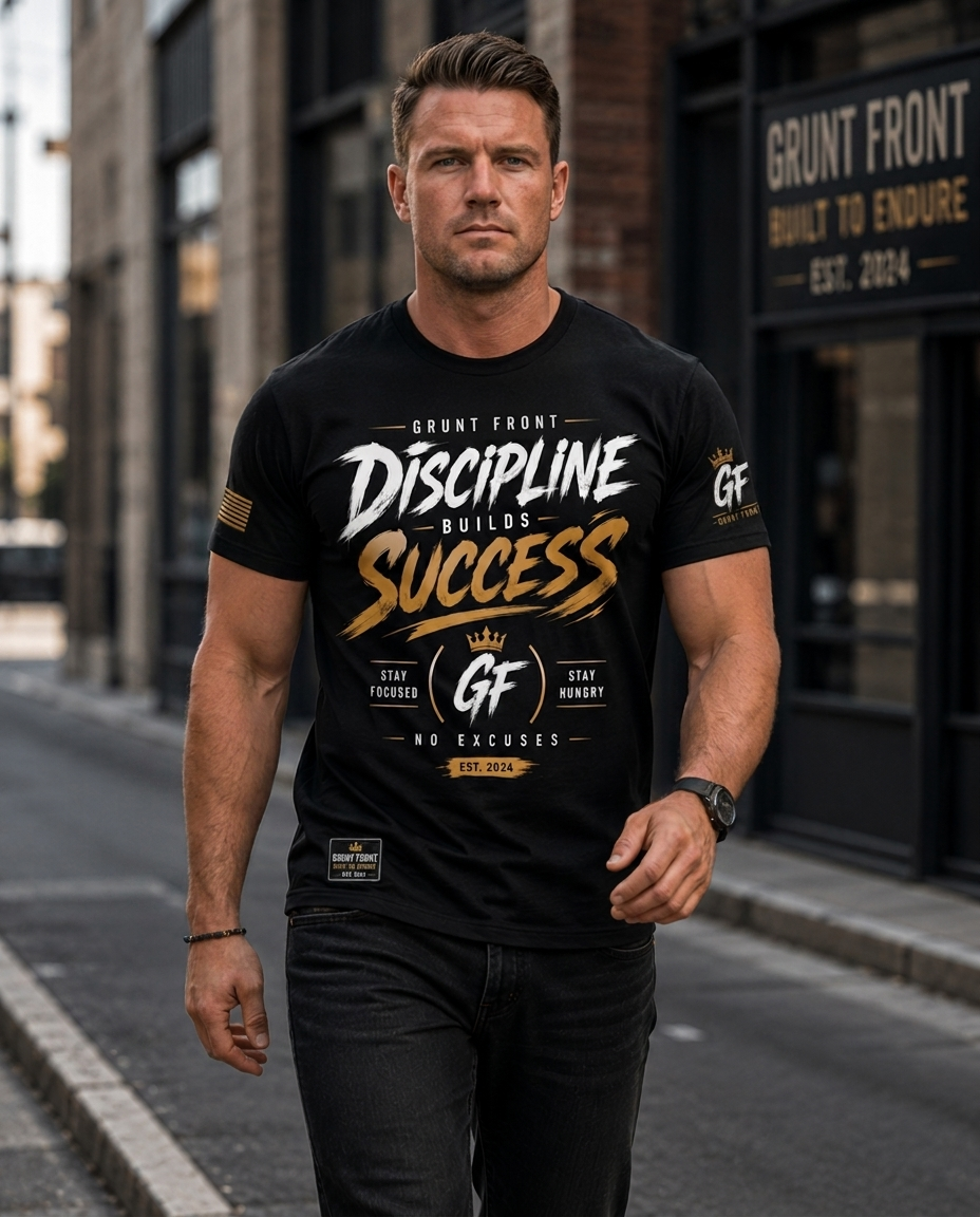Grunt Front - Samir | Cotton Graphic T-Shirt Men